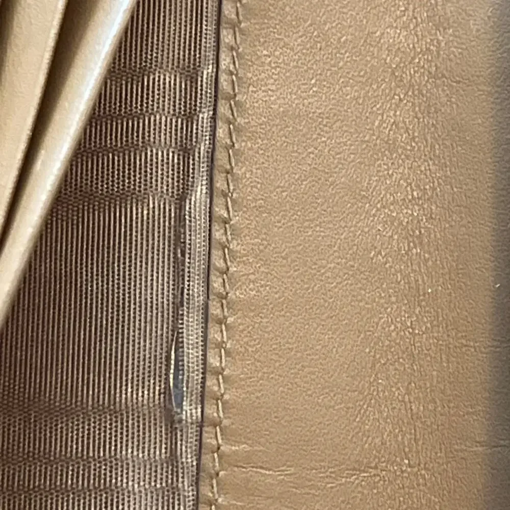 Vintage Celine Macadam Long Wallet Tan Leather & Canvas Made in Italy - Picture 11 of 15